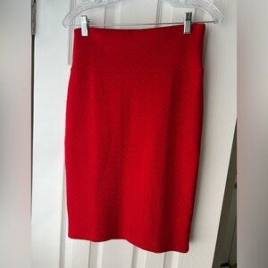 LuLaRoe Small Red Stretch Skirt with Waistband